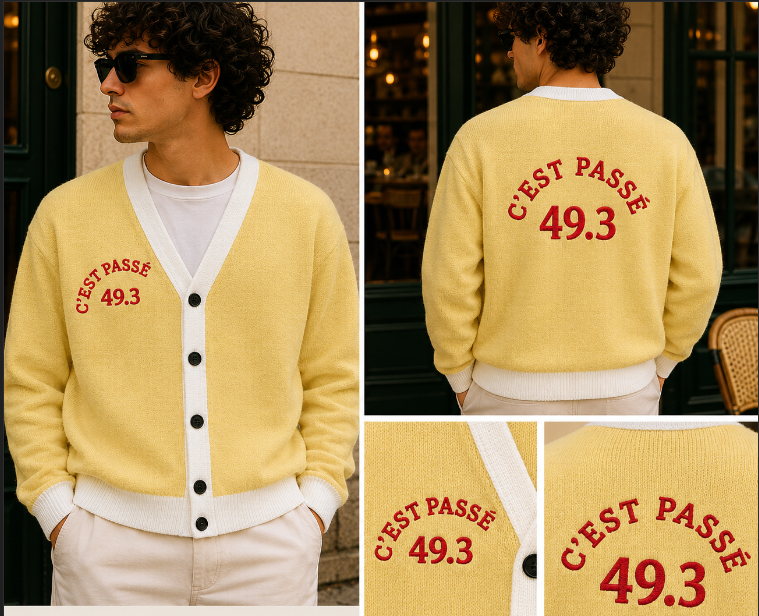 Cardigan Streetwear Premium – 49.3 C’EST PASSÉ | Édition Française