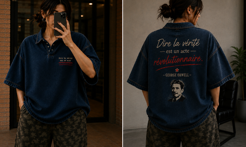 Oversize Denim Polo