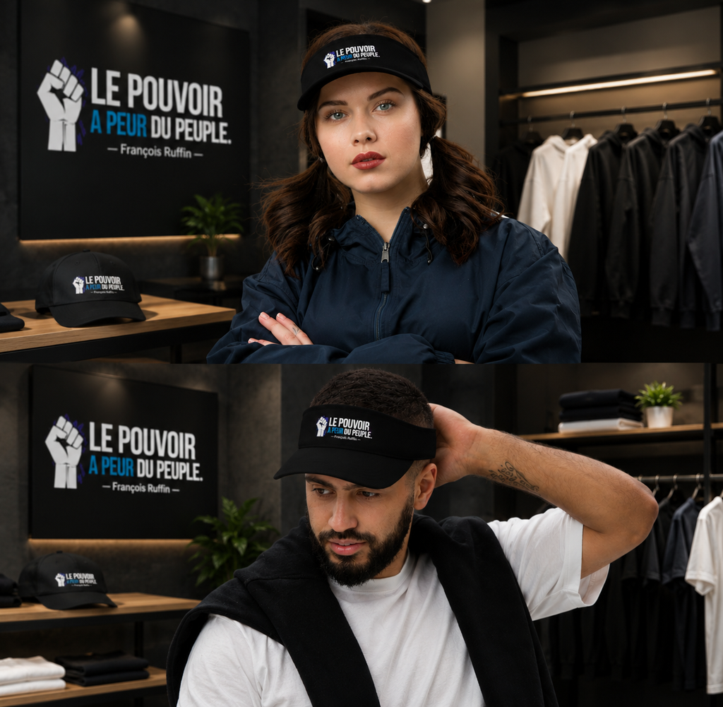 Visière Streetwear – Le Pouvoir a Peur du Peuple | Édition Française