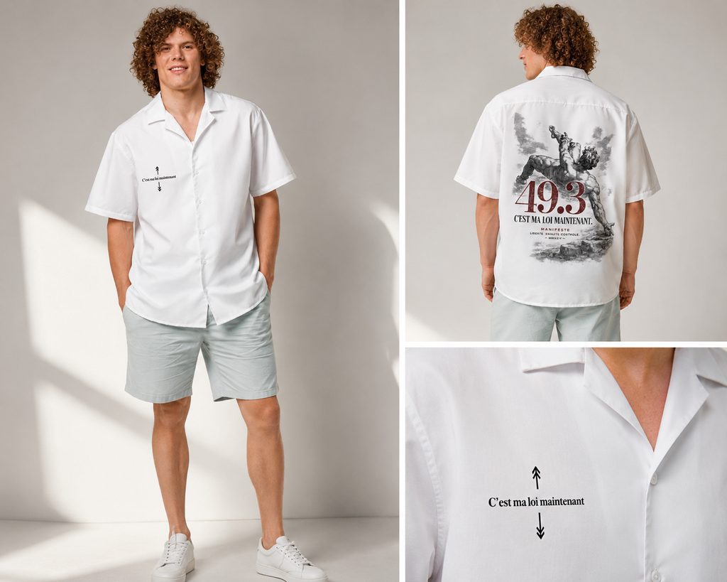 Chemise Streetwear Oversize 49.3 – C'est Ma Loi Maintenant | Édition Française