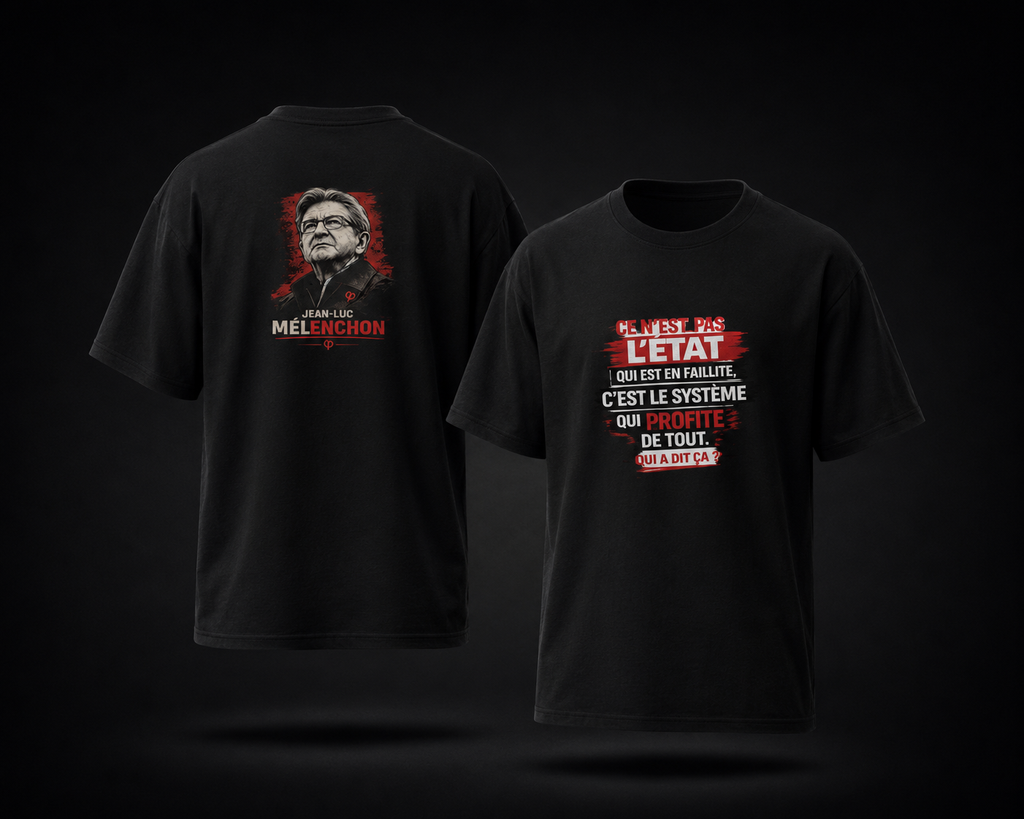 Unisex t-shirt Ce n’est pas l’État qui est en faillite, c’est le système qui profite de tout.