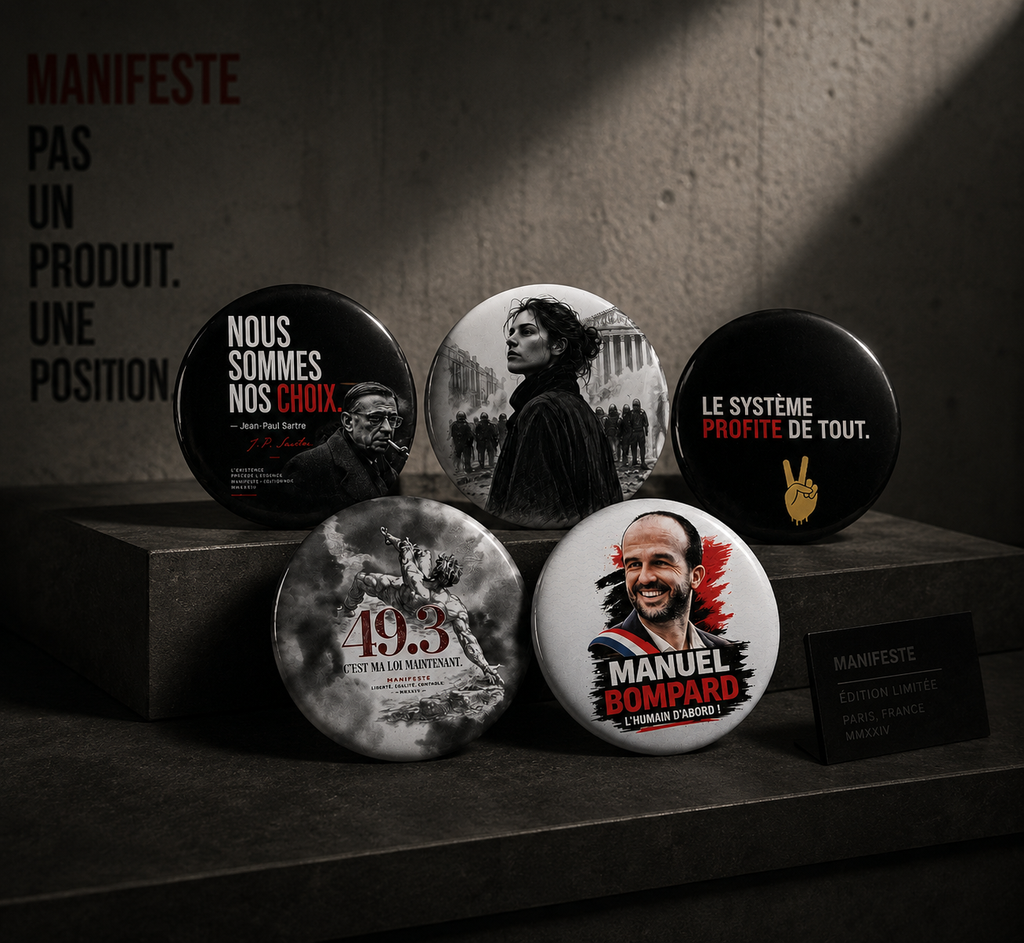 Set de Pins MANIFESTE — Édition Politique