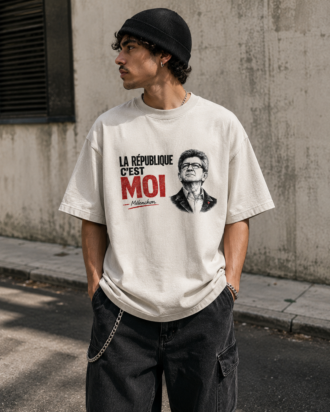T-shirt Oversize Vintage – La République C’est Moi | Street Art Français