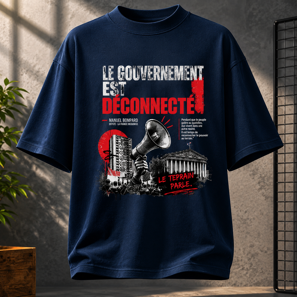 T-shirt Oversize Premium – Le Gouvernement Est Déconnecté | Streetwear Français