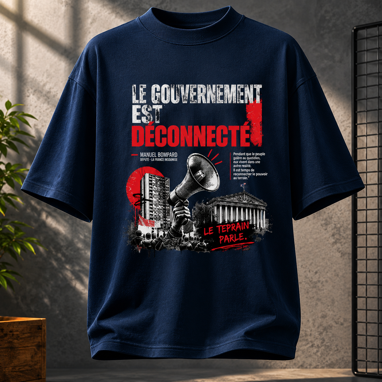 T-shirt Oversize Premium – Le Gouvernement Est Déconnecté | Streetwear Français